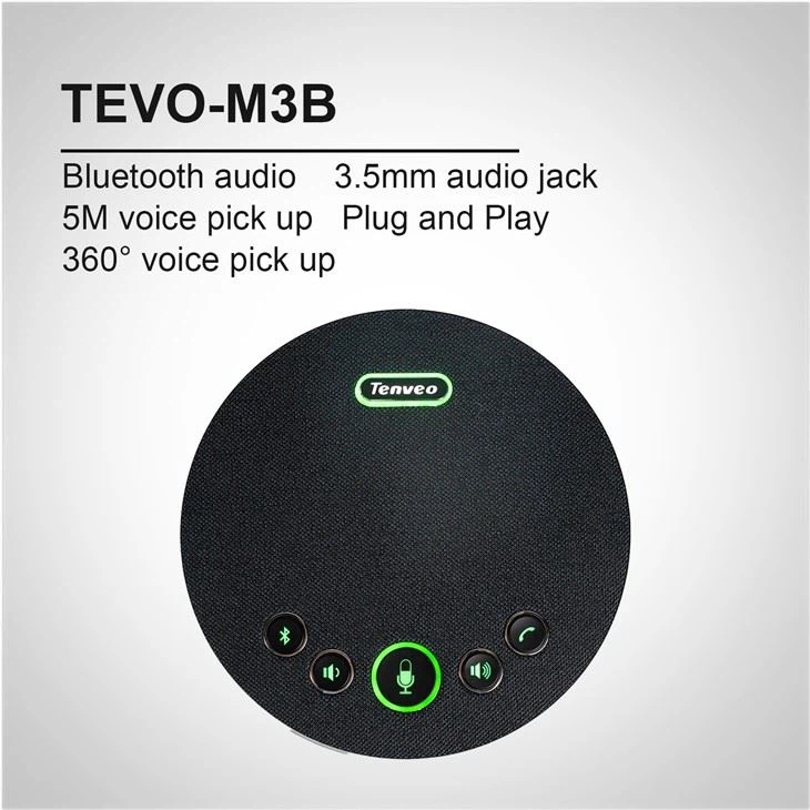 半径5MのTenveo Bluetooth会議スピーカーフォン